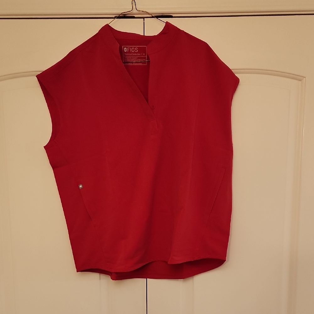 Figs Women's Vivid Red Blouse